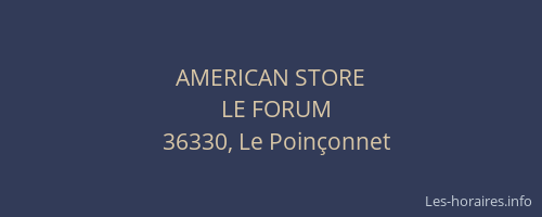 AMERICAN STORE