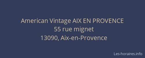 American Vintage AIX EN PROVENCE