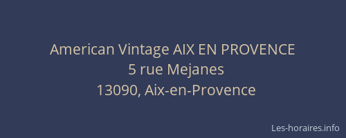 American Vintage AIX EN PROVENCE