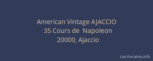 American Vintage AJACCIO