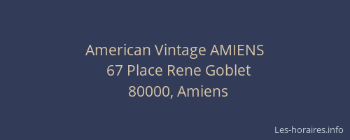 American Vintage AMIENS