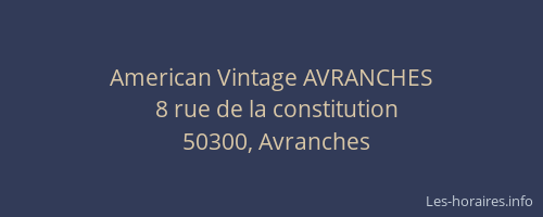 American Vintage AVRANCHES