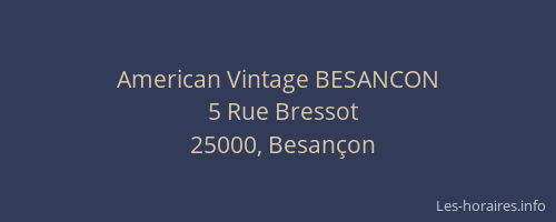 American Vintage BESANCON