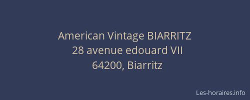 American Vintage BIARRITZ