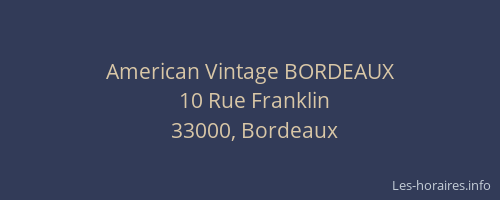 American Vintage BORDEAUX