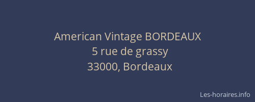 American Vintage BORDEAUX