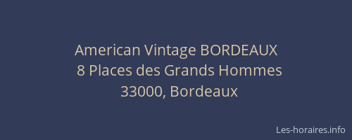 American Vintage BORDEAUX