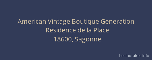 American Vintage Boutique Generation