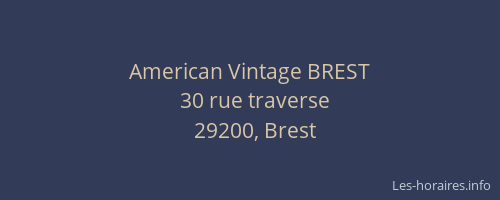 American Vintage BREST