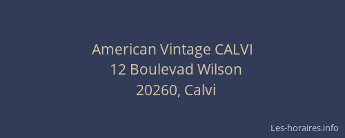 American Vintage CALVI