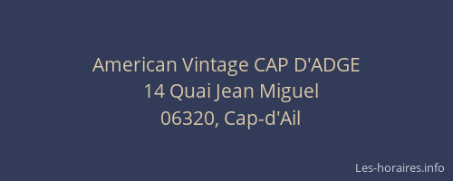 American Vintage CAP D'ADGE