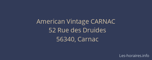 American Vintage CARNAC