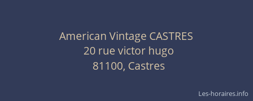 American Vintage CASTRES