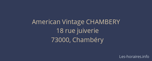 American Vintage CHAMBERY