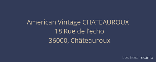 American Vintage CHATEAUROUX