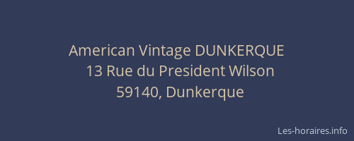 American Vintage DUNKERQUE