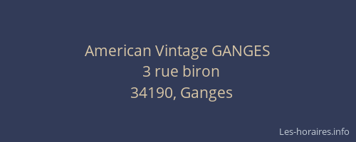 American Vintage GANGES