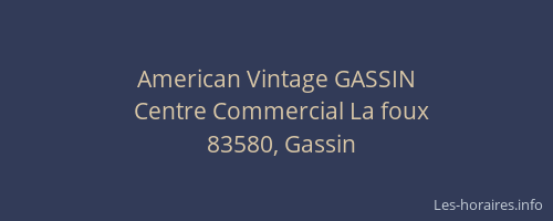 American Vintage GASSIN