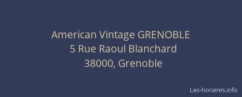 American Vintage GRENOBLE