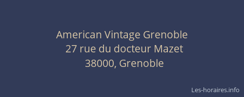 American Vintage Grenoble