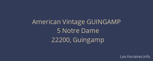 American Vintage GUINGAMP