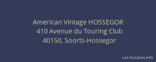 American Vintage HOSSEGOR