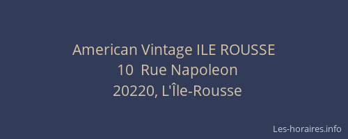 American Vintage ILE ROUSSE
