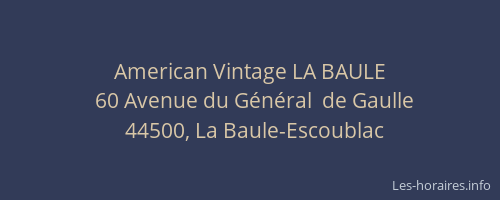 American Vintage LA BAULE