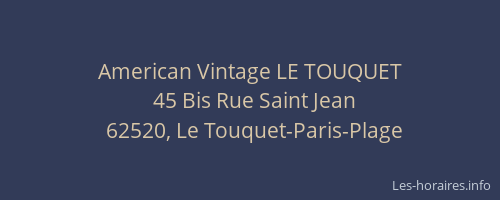 American Vintage LE TOUQUET