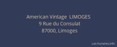 American Vintage  LIMOGES