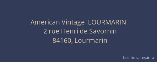 American Vintage  LOURMARIN