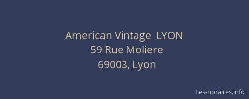 American Vintage  LYON