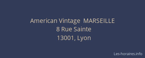 American Vintage  MARSEILLE