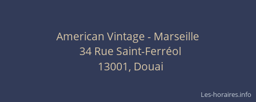 American Vintage - Marseille