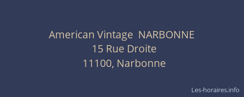 American Vintage  NARBONNE