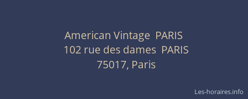 American Vintage  PARIS