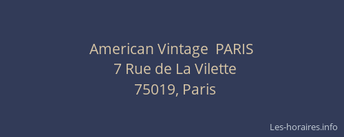 American Vintage  PARIS
