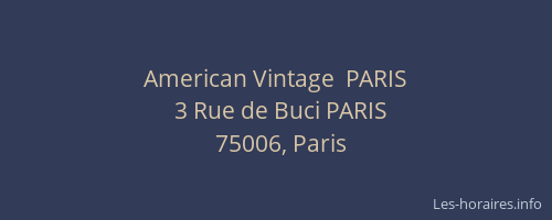 American Vintage  PARIS