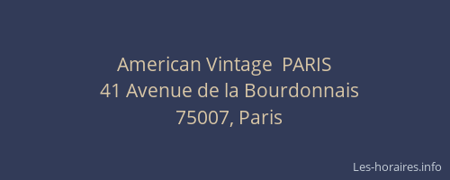 American Vintage  PARIS