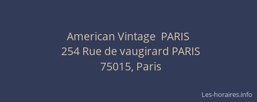 American Vintage  PARIS