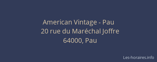 American Vintage - Pau