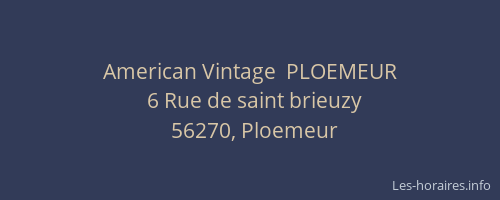 American Vintage  PLOEMEUR