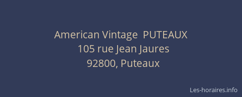 American Vintage  PUTEAUX