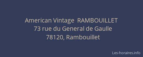 American Vintage  RAMBOUILLET