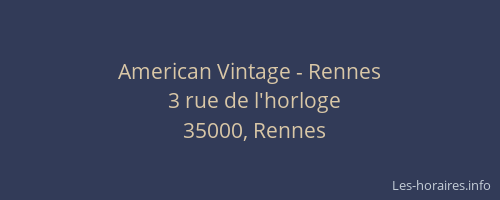 American Vintage - Rennes