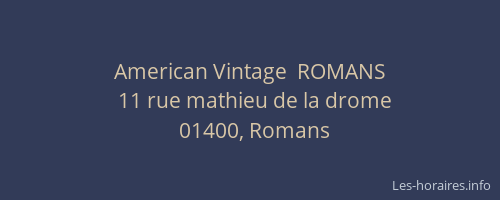 American Vintage  ROMANS