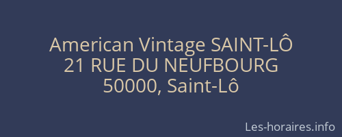 American Vintage SAINT-LÔ