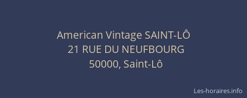 American Vintage SAINT-L&Ocirc;