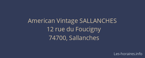 American Vintage SALLANCHES
