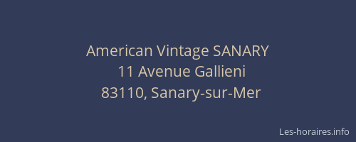 American Vintage SANARY